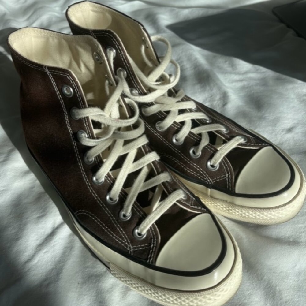Converse-Chocolate Brown Canvas High Top-M7 or W9